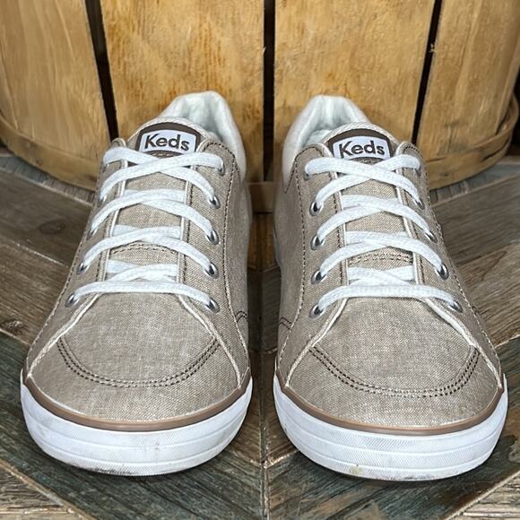 Keds Center 2 Beige Canvas Canvas Lace-Up Casual Comfort Sneakers Women Size 8.5 - Picture 4 of 11